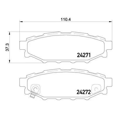 Sada brzdových destiček, kotoučová brzda BREMBO P 78 020