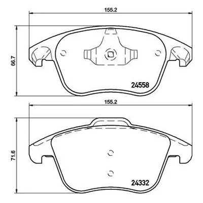 Sada brzdových destiček, kotoučová brzda BREMBO P 61 117