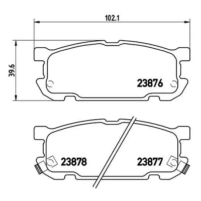 Sada brzdových destiček, kotoučová brzda BREMBO P 49 030