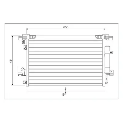 Kondenzátor, klimatizace VALEO 814315