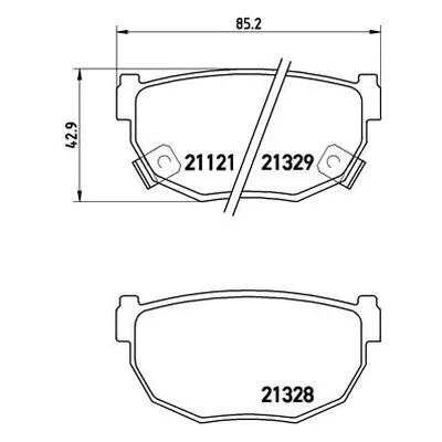 Sada brzdových destiček, kotoučová brzda BREMBO P 56 010