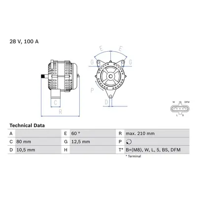 generátor BOSCH 0 986 048 110