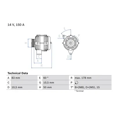 generátor BOSCH 0 986 041 550