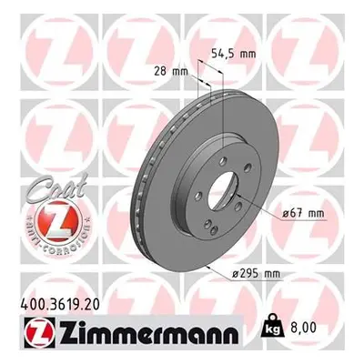 Brzdový kotouč ZIMMERMANN 400.3619.20