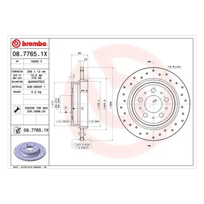 Brzdový kotouč BREMBO 08.7765.1X