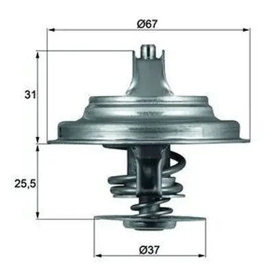 Termostat, chladivo MAHLE TX 25 87D