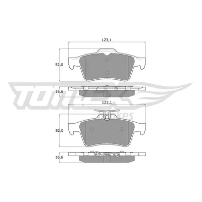 Sada brzdových destiček, kotoučová brzda TOMEX Brakes 14-28