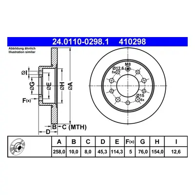 Brzdový kotouč ATE 24.0110-0298.1