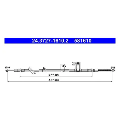 Tažné lanko, parkovací brzda ATE 24.3727-1610.2