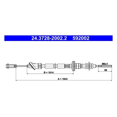 Tažné lanko, ovládání spojky ATE 24.3728-2002.2