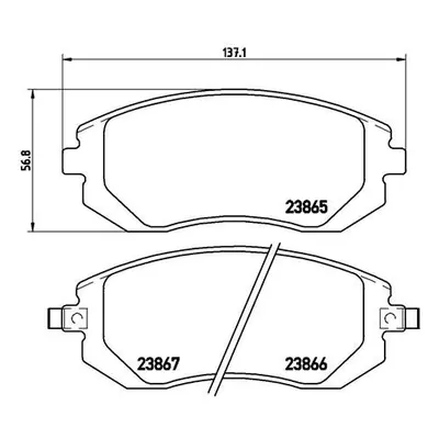 Sada brzdových destiček, kotoučová brzda BREMBO P 78 013X