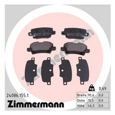 Sada brzdových destiček, kotoučová brzda ZIMMERMANN 24086.155.1