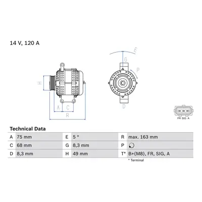 generátor BOSCH 0 986 049 670