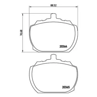 Sada brzdových destiček, kotoučová brzda BREMBO P 24 004