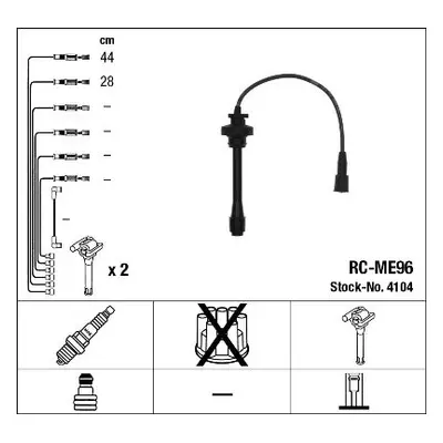Sada kabelů pro zapalování NGK 4104