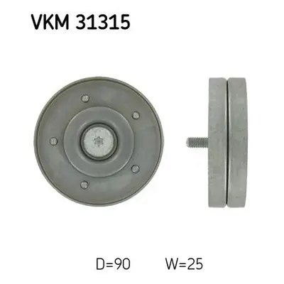 Vratná/vodicí kladka, klínový žebrový řemen SKF VKM 31315