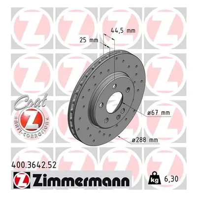 Brzdový kotouč ZIMMERMANN 400.3642.52