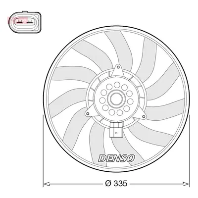 Větrák, chlazení motoru DENSO DER02008