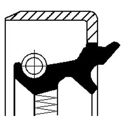 Těsnicí kroužek hřídele, diferenciál CORTECO 19017586B