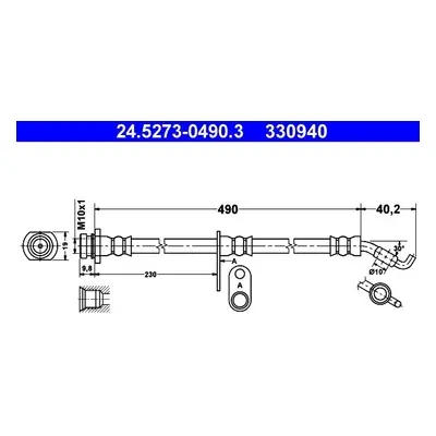 Brzdová hadice ATE 24.5273-0490.3