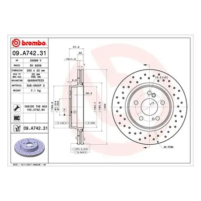 Brzdový kotouč BREMBO 09.A742.31