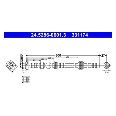 Brzdová hadice ATE 24.5286-0601.3