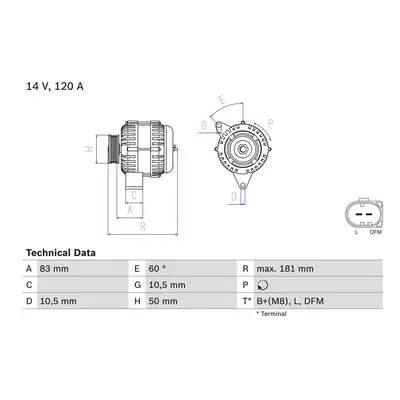 generátor BOSCH 0 986 047 530