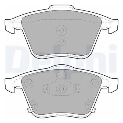 Sada brzdových destiček, kotoučová brzda DELPHI LP2025