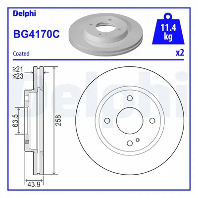 Brzdový kotouč DELPHI BG4170C