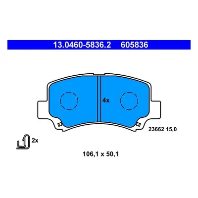 Sada brzdových destiček, kotoučová brzda ATE 13.0460-5836.2