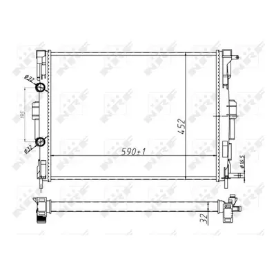 Chladič, chlazení motoru NRF 58329A