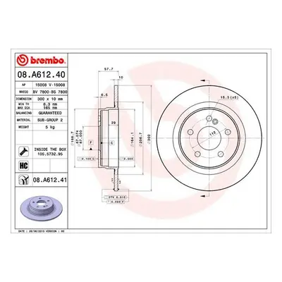 Brzdový kotouč BREMBO 08.A612.41