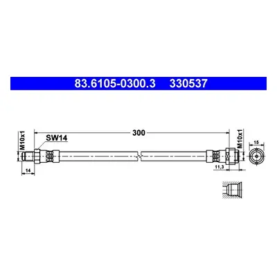 Brzdová hadice ATE 83.6105-0300.3