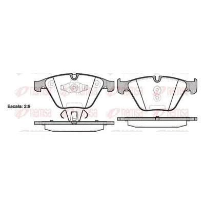 Sada brzdových destiček, kotoučová brzda REMSA 0857.10