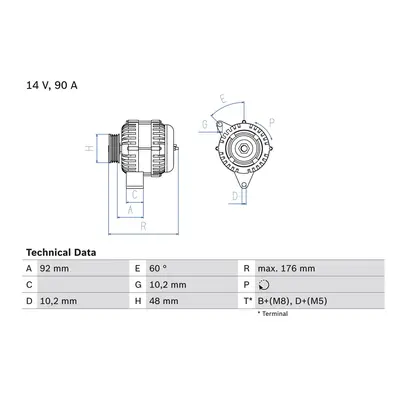 generátor BOSCH 0 986 039 740