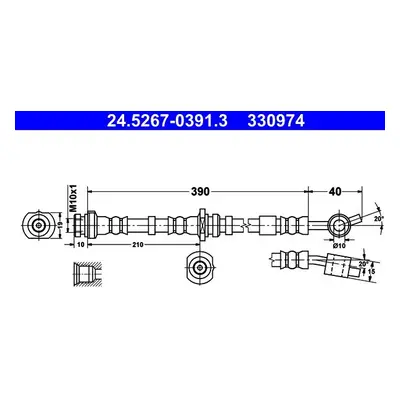 Brzdová hadice ATE 24.5267-0391.3
