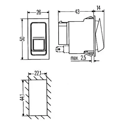 Spínač HELLA 6EH 007 832-751