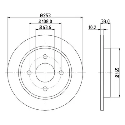 Brzdový kotouč HELLA PAGID 8DD 355 105-661