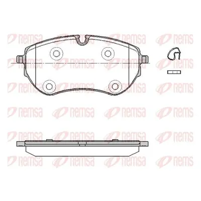 Sada brzdových destiček, kotoučová brzda REMSA 1853.00