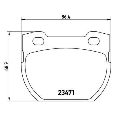 Sada brzdových destiček, kotoučová brzda BREMBO P 44 006