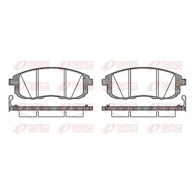 Sada brzdových destiček, kotoučová brzda REMSA 0293.14
