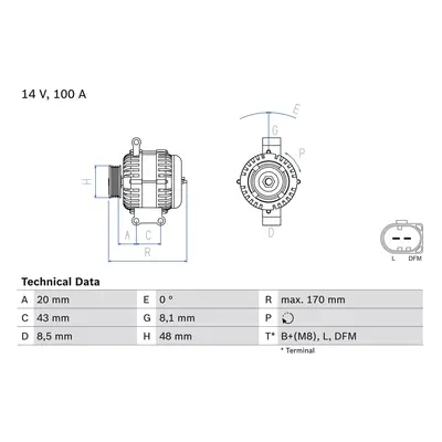 generátor BOSCH 0 986 047 220