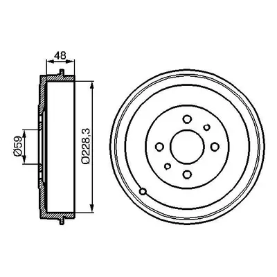 Brzdový buben BOSCH 0 986 477 088
