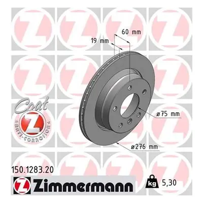 Brzdový kotouč ZIMMERMANN 150.1283.20