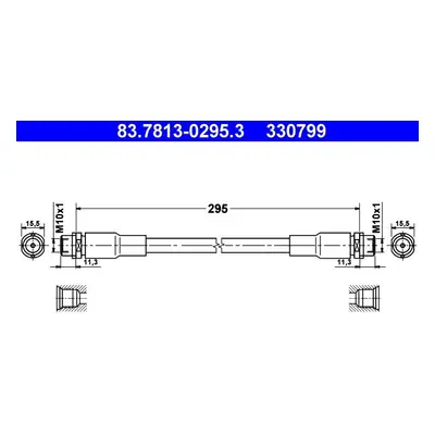 Brzdová hadice ATE 83.7813-0295.3
