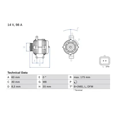 generátor BOSCH 0 986 041 850