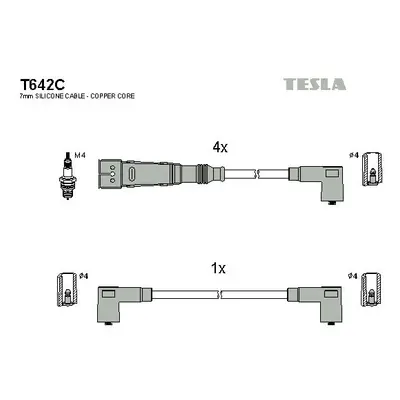 Sada kabelů pro zapalování TESLA T642C