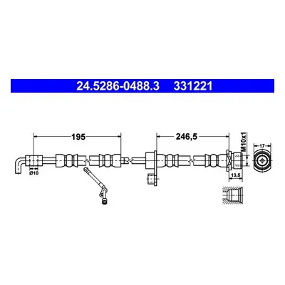 Brzdová hadice ATE 24.5286-0488.3