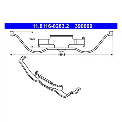 Pružina, brzdový třmen ATE 11.8116-0283.2