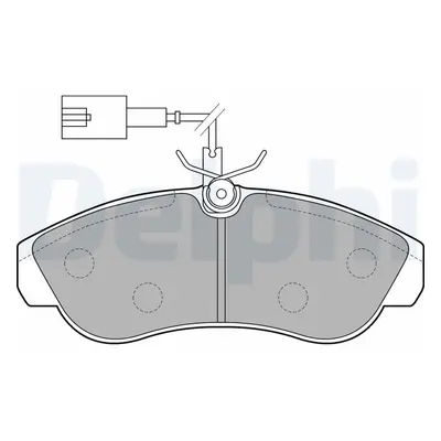 Sada brzdových destiček, kotoučová brzda DELPHI LP1749